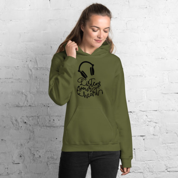 Listen Your Heart Unisex Hoodie - Image 3