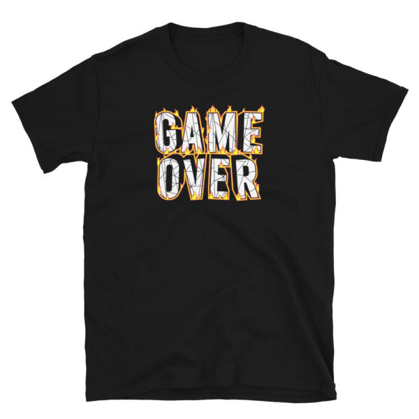 Game Over Tshirt, Game Over Shirt, Gamer Tshirt, Short-Sleeve Unisex T-Shirt - Image 2