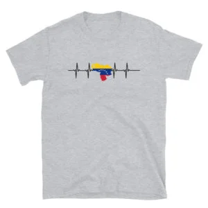 Map of Venezuela Heartbeat Color T-Shirt, Map of Venezuela Heartbeat Color TShirt